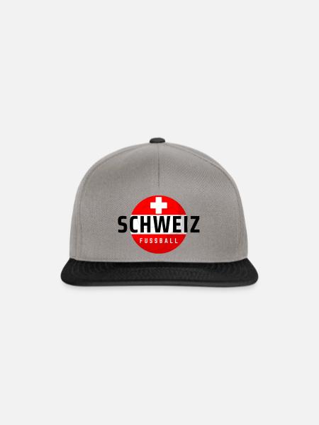 Schweiz Fußball - Snapback Cap - Graphit/Schwarz