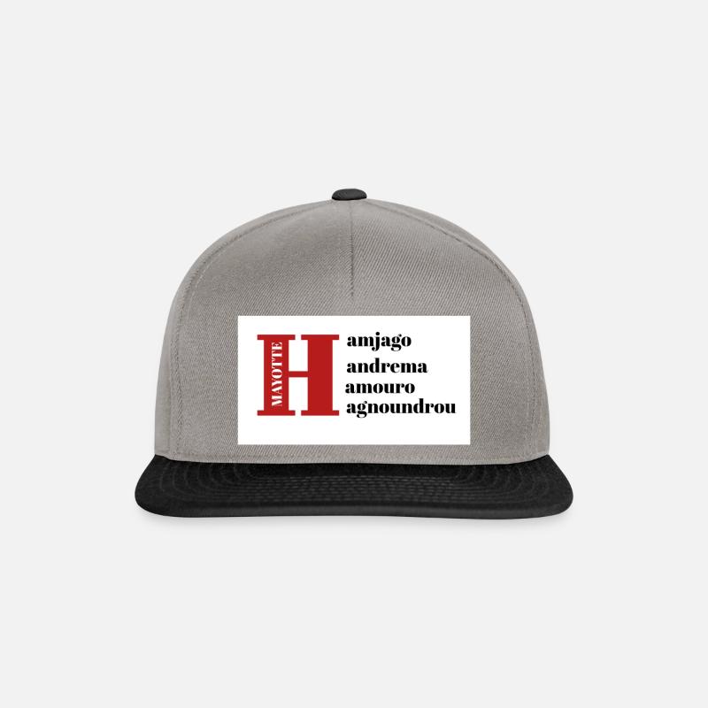H_mayotte - Casquette snapback - gris graphite/noir