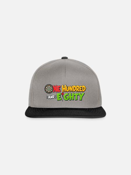 Dartboard One Hundred and Eighty - Snapback Cap - Graphit/Schwarz