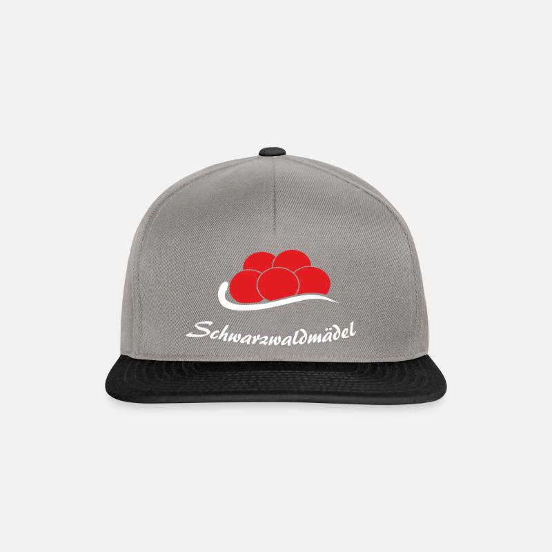 Schwarzwaldmädel - mit Bollenhut - Snapback Cap - Graphit/Schwarz