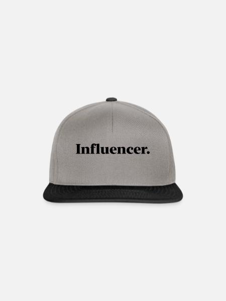 Influencer Design - Snapback Cap - Graphit/Schwarz