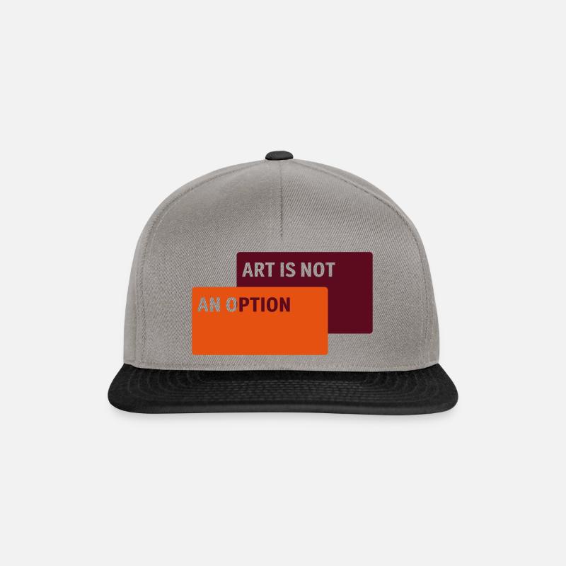 art is not an option - Snapback Cap - Graphit/Schwarz