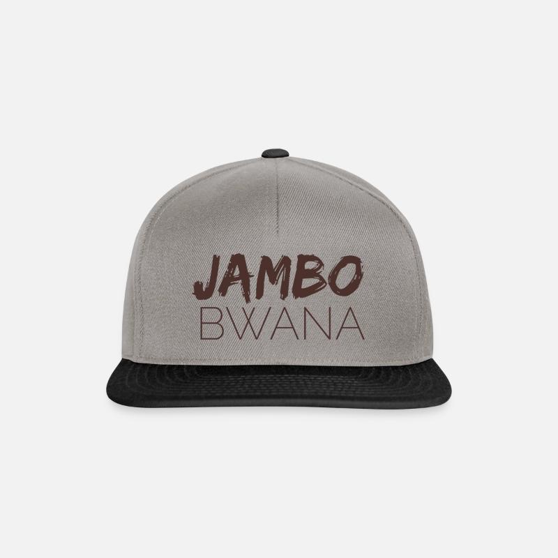 Jambo Bwana - We love Kenya - Snapback Cap - Graphit/Schwarz