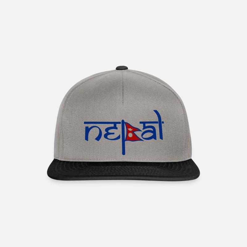 Drapeau népalais - Casquette snapback - gris graphite/noir