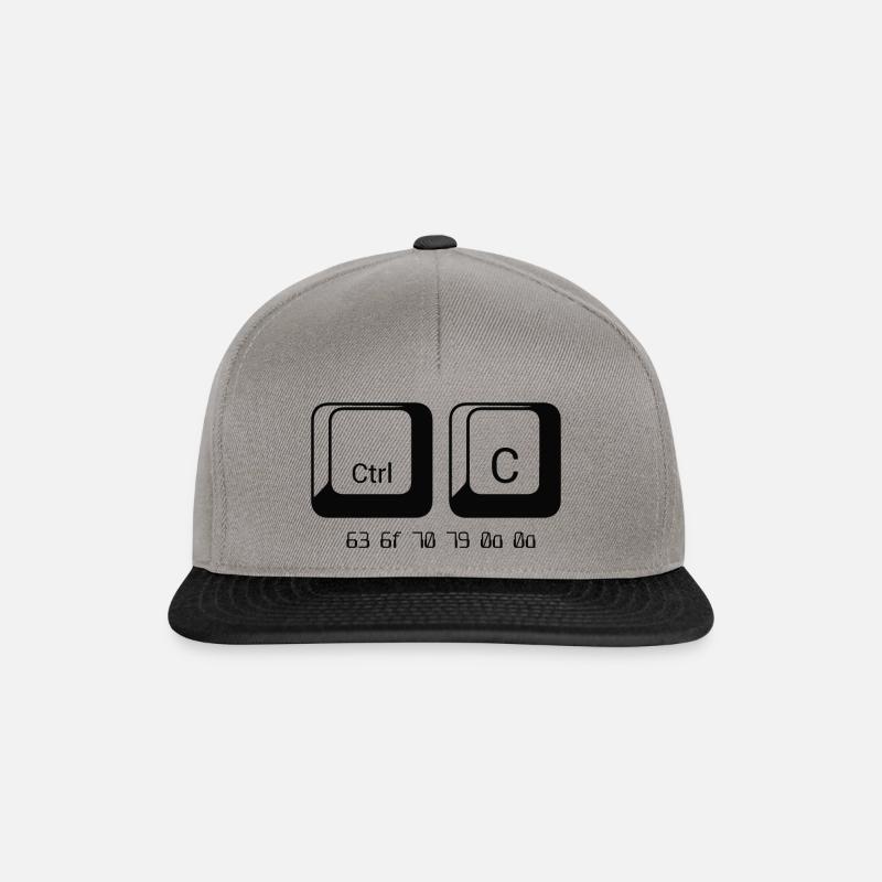 Copier hexa - Casquette snapback - gris graphite/noir