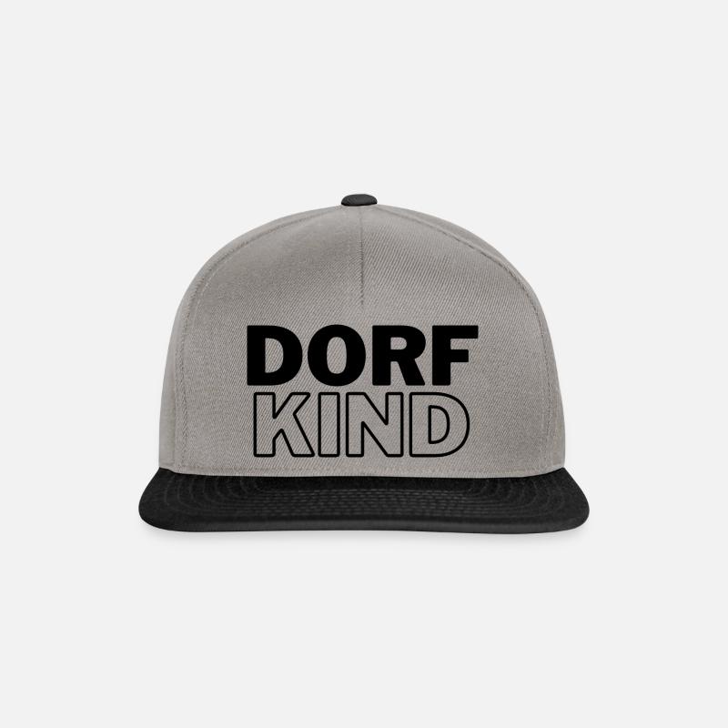 Dorf-Kind (groß) - Snapback Cap - Graphit/Schwarz