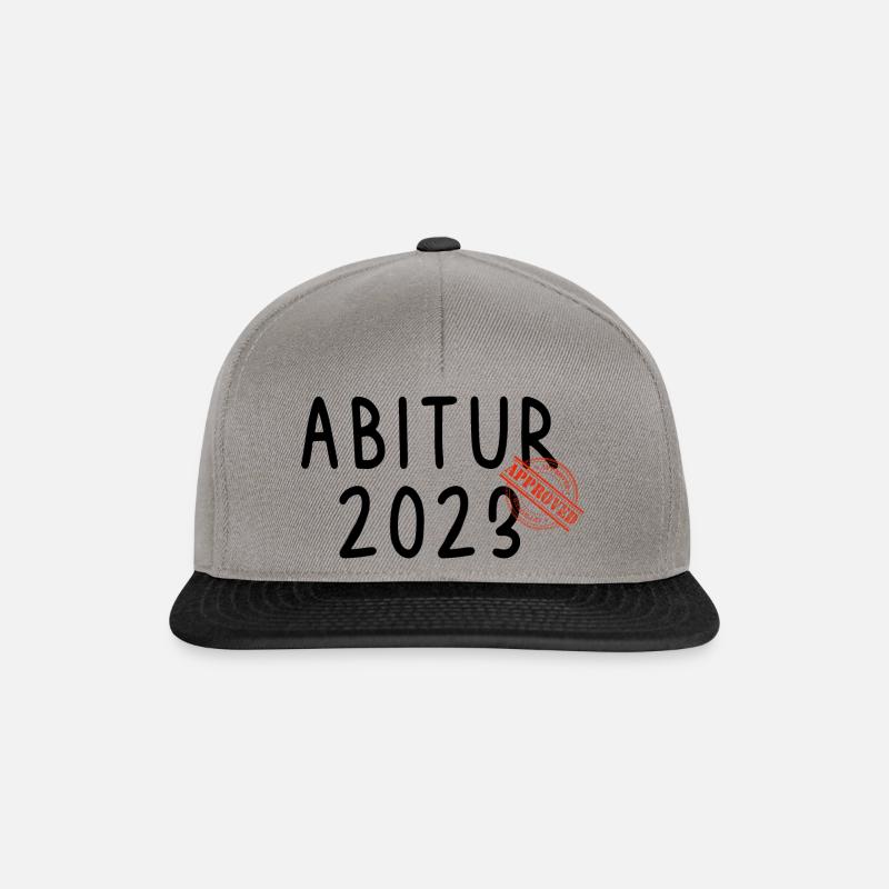 Abitur 2023 Geschenk Schule - Snapback Cap - Graphit/Schwarz