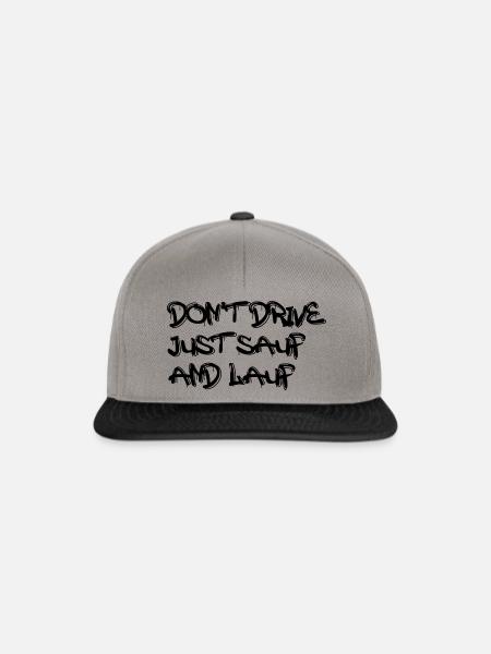 DON T DRIVE - Snapback Cap - Graphit/Schwarz