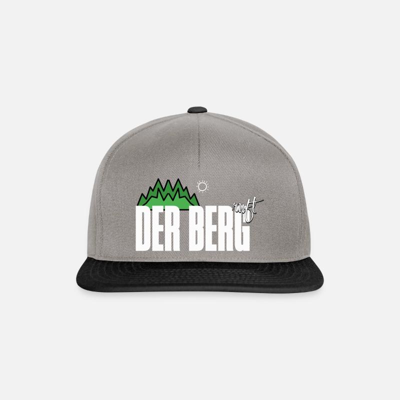 Der Berg ruft - Snapback Cap - Graphit/Schwarz