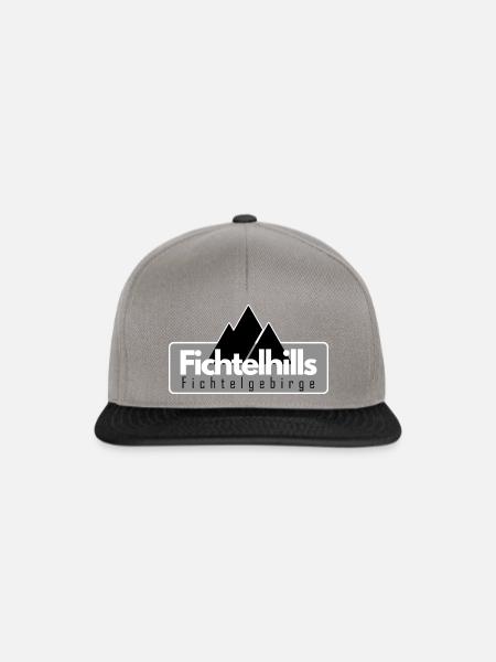 Fichtelhills Fichtelgebirge Oberfranken - Snapback Cap - Graphit/Schwarz
