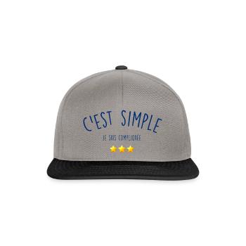 C'est Simple Je Suis Compliquée - Casquette snapback - gris graphite/noir - Devant
