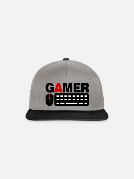 PC Gamer Computer Gaming - Snapback Cap - Graphit/Schwarz