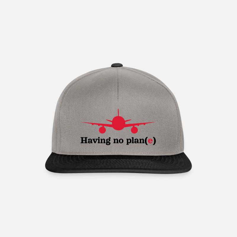 Having no plan(e) - Snapback Cap - Graphit/Schwarz