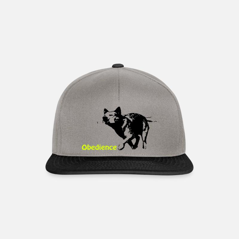 Obéissance Cattledog - Casquette snapback - gris graphite/noir