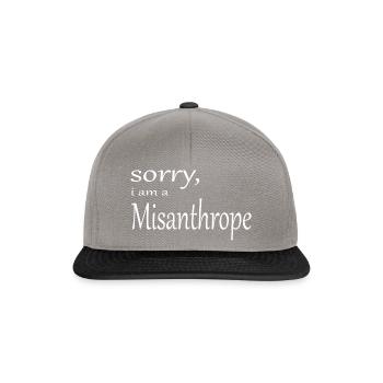 i'ma misanthrope - Snapback Cap - graphite/black - Front