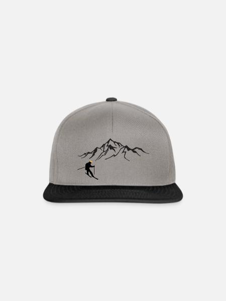 Time to ski - Snapback Cap - graphite/black