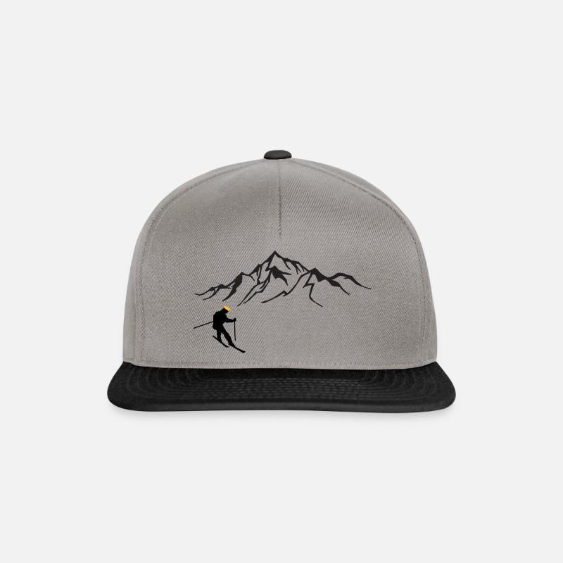 Time to ski - Snapback Cap - graphite/black