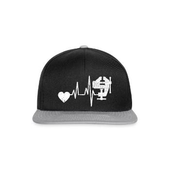 Schreiner Tischler Hobel Handwerker Schreinerei - Snapback Cap - Schwarz/Grau - Vorne