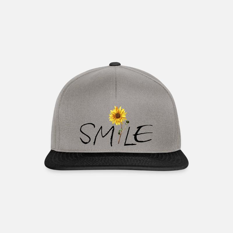 Lächeln - Snapback Cap - Graphit/Schwarz