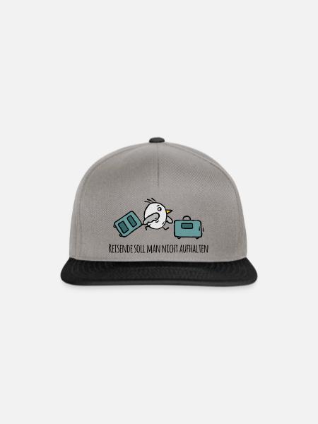Vogel - Reisende Soll Man Nicht Aufhalten - Snapback Cap - Graphit/Schwarz