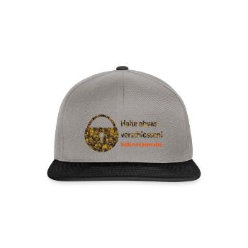 Halte etwas verschlossen!Erzähl nicht jedem alles. - Snapback Cap - Graphit/Schwarz - Vorne