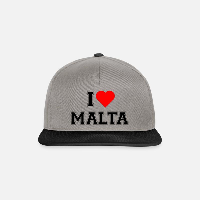 I love Malta - Snapback Cap - Graphit/Schwarz