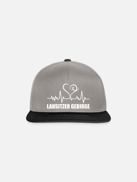 Heartbeat Lausitzer Gebirge - Snapback Cap - Graphit/Schwarz
