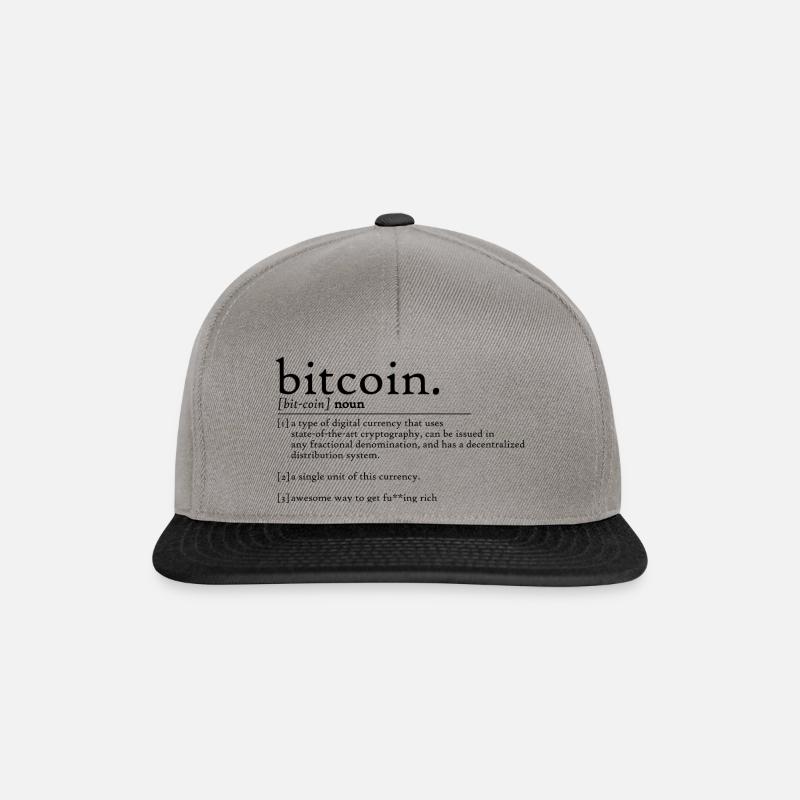 Dictionary Bitcoin black - Snapback Cap - Graphit/Schwarz
