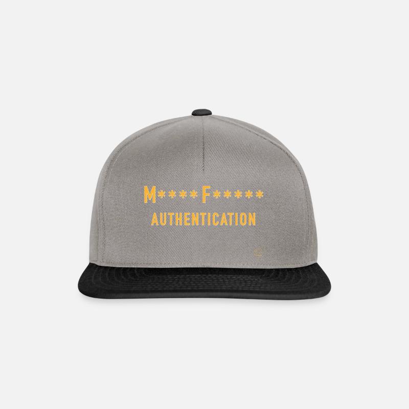 Multifactor authentication - Snapback Cap - graphite/black