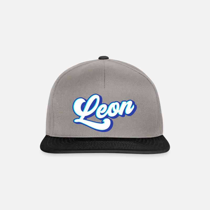 Leon | Farben änderbar - Snapback Cap - Graphit/Schwarz