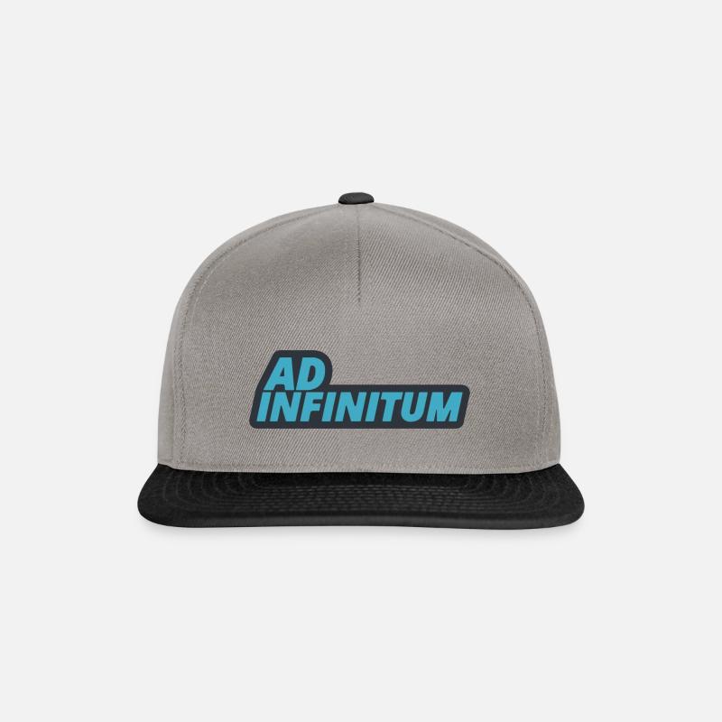 Ad Infinitum - Latin Sentence - To Infinity - Snapback Cap - graphite/black