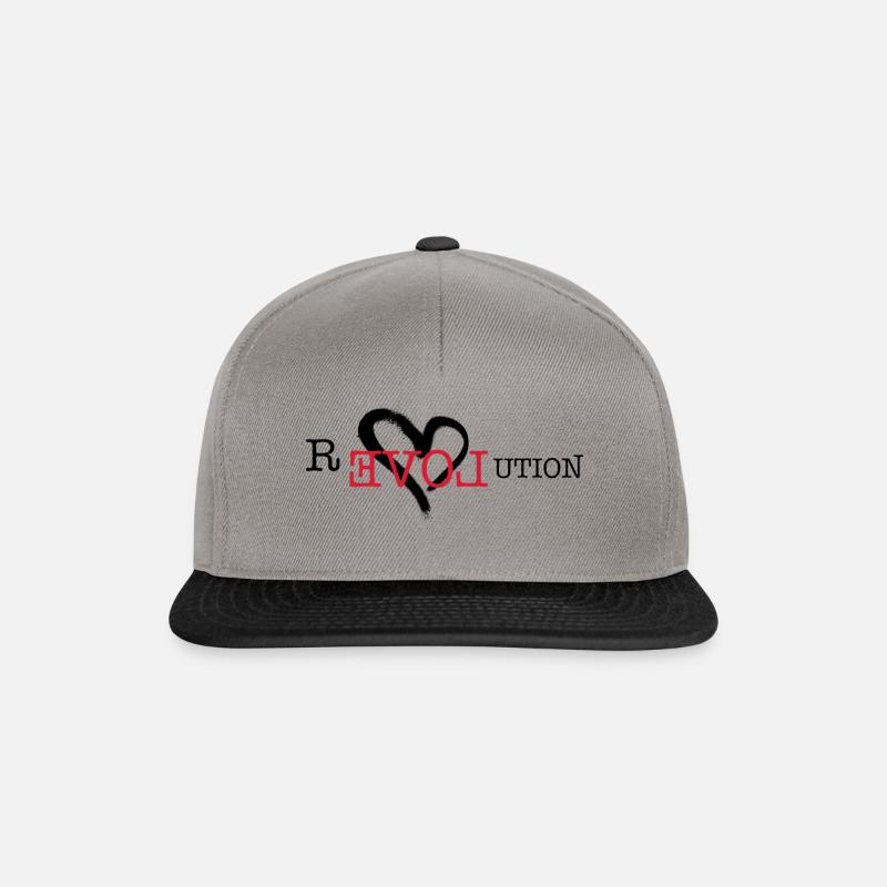 Amour de révolution - Casquette snapback - gris graphite/noir