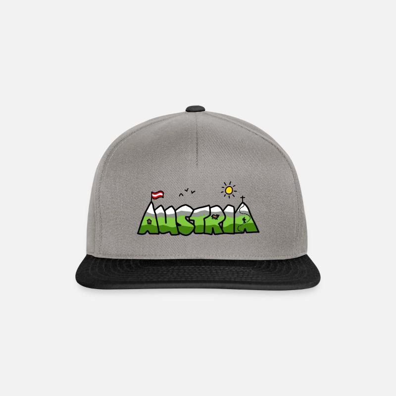 Autriche - Casquette snapback - gris graphite/noir