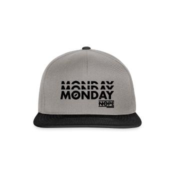 Lundi non - Casquette snapback - gris graphite/noir - Devant