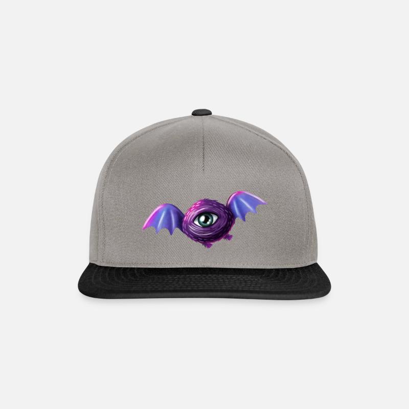 einäugige Fledermaus - Snapback Cap - Graphit/Schwarz