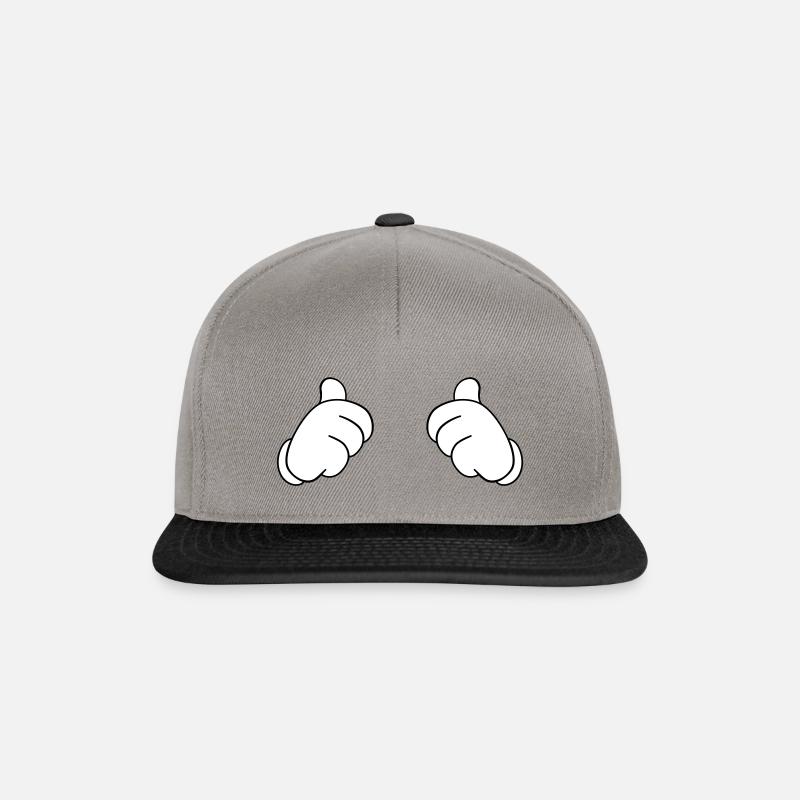Thumbs - Casquette snapback - gris graphite/noir