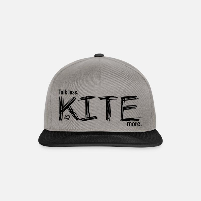 talk less kite more - Casquette snapback - gris graphite/noir