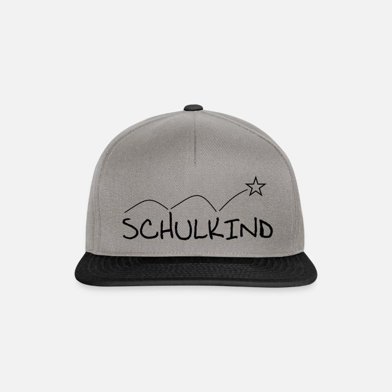Schulkind - endlich in der Schule - Snapback Cap - Graphit/Schwarz