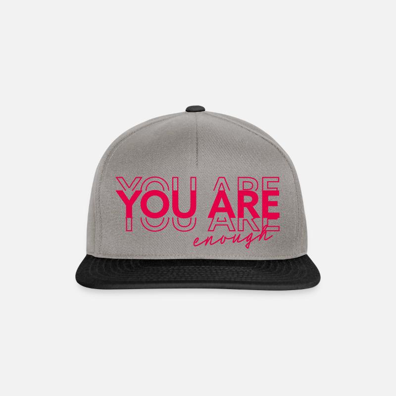 You are enough - Snapback Cap - graphite/black