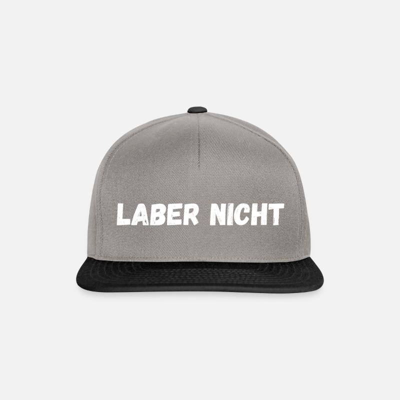 Laber nicht - Snapback Cap - Graphit/Schwarz