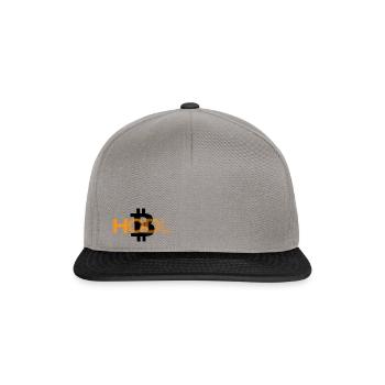 Discreet Bitcoin Hodler in black/orange - Snapback Cap - graphite/black - Front
