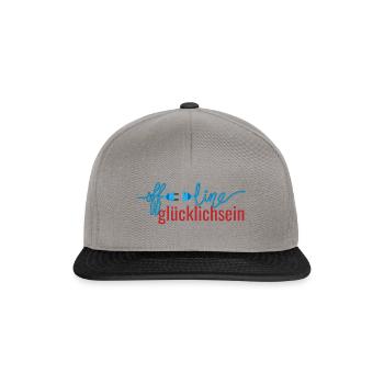 offline glücklichsein - Snapback Cap - Graphit/Schwarz - Vorne