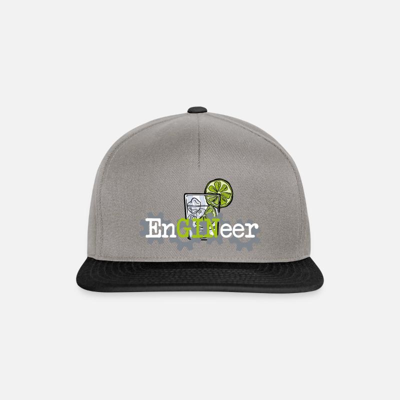 Gin Whisky Drink Engineer Motiv lustig Tonic - Snapback Cap - Graphit/Schwarz