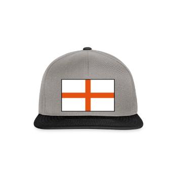 England Flagge 2 - Snapback Cap - Graphit/Schwarz - Vorne