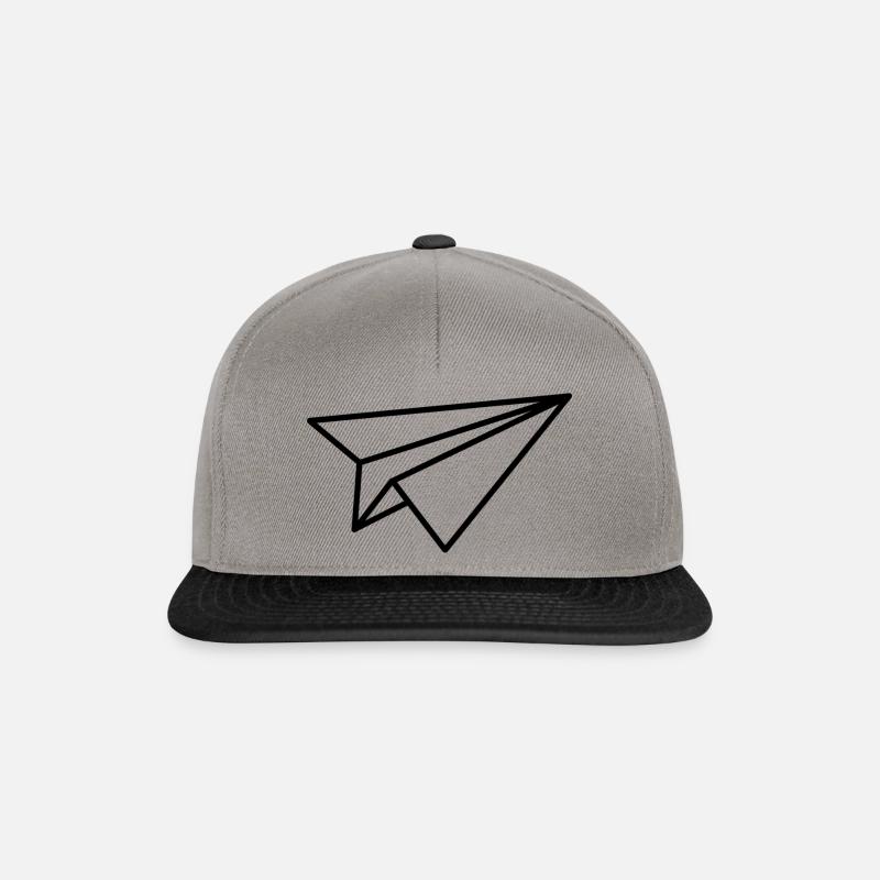 Papierflieger - Snapback Cap - Graphit/Schwarz