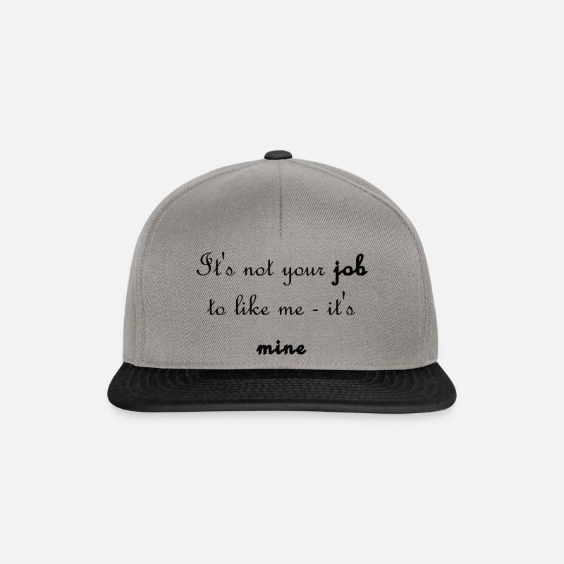 Like me - Snapback Cap - Graphit/Schwarz