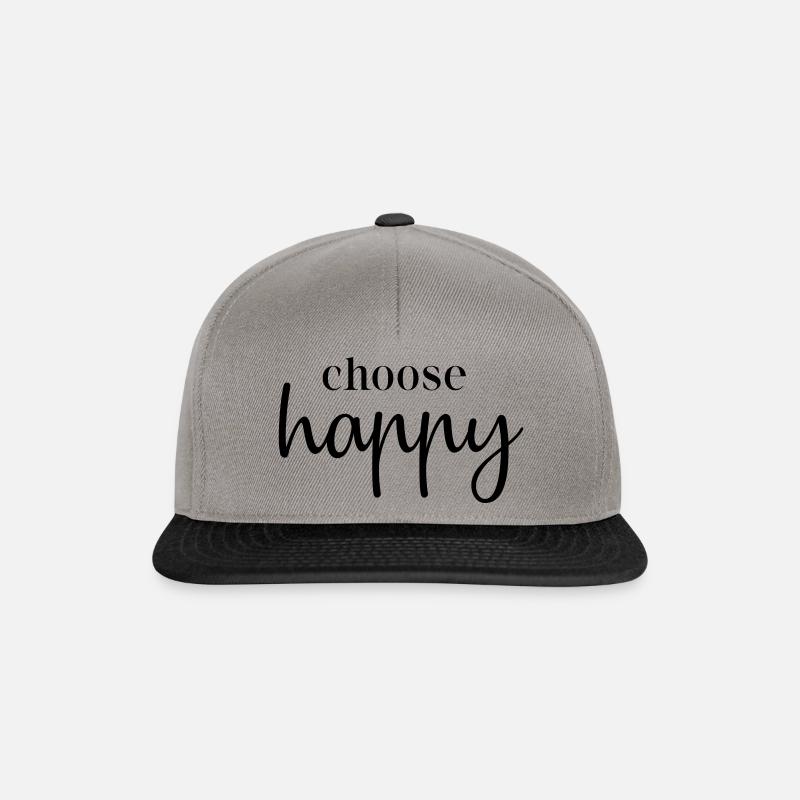 choose happy - Snapback Cap - Graphit/Schwarz