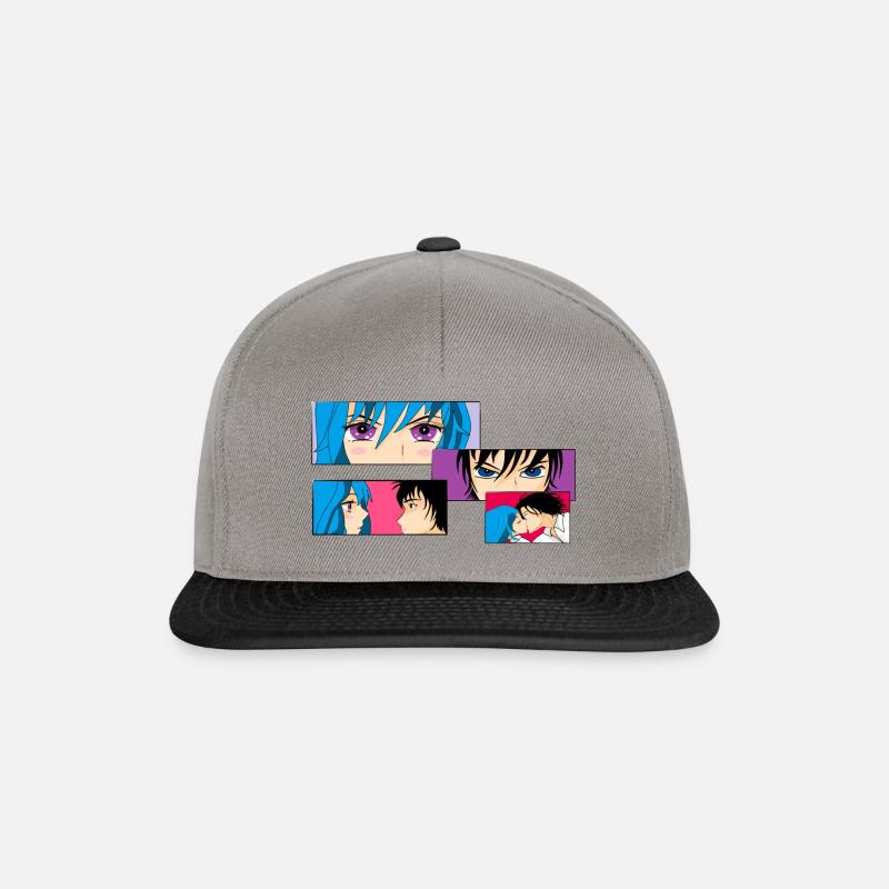manga - Casquette snapback - gris graphite/noir