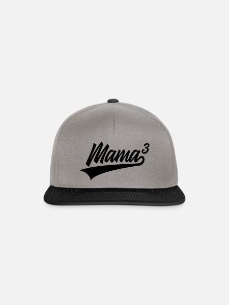 MAMA HOCH 3 DREIFACH MUTTER - Snapback Cap - Graphit/Schwarz