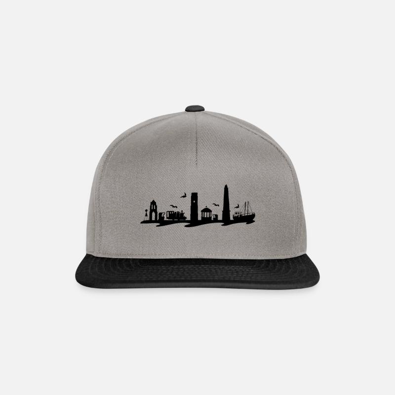 Borkum Skyline - Snapback Cap - Graphit/Schwarz